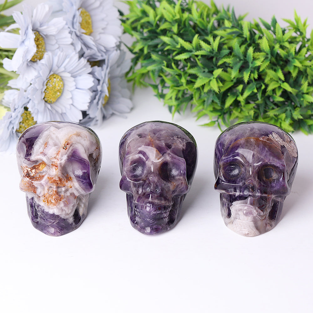 3.4 inch Amethyst Crystal Skull Carving for Healing