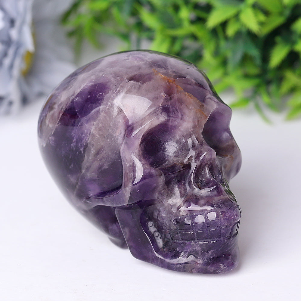 3.4 inch Amethyst Crystal Skull Carving for Healing
