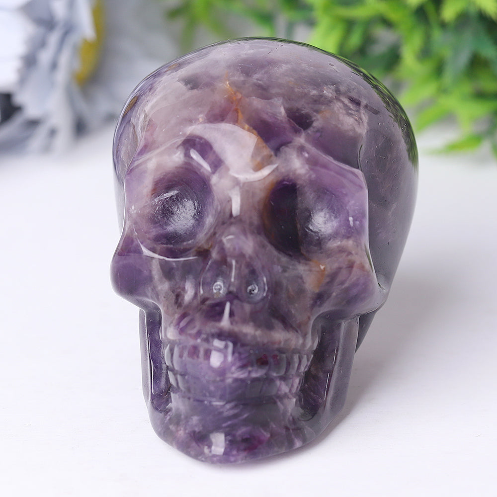 3.4 inch Amethyst Crystal Skull Carving for Healing