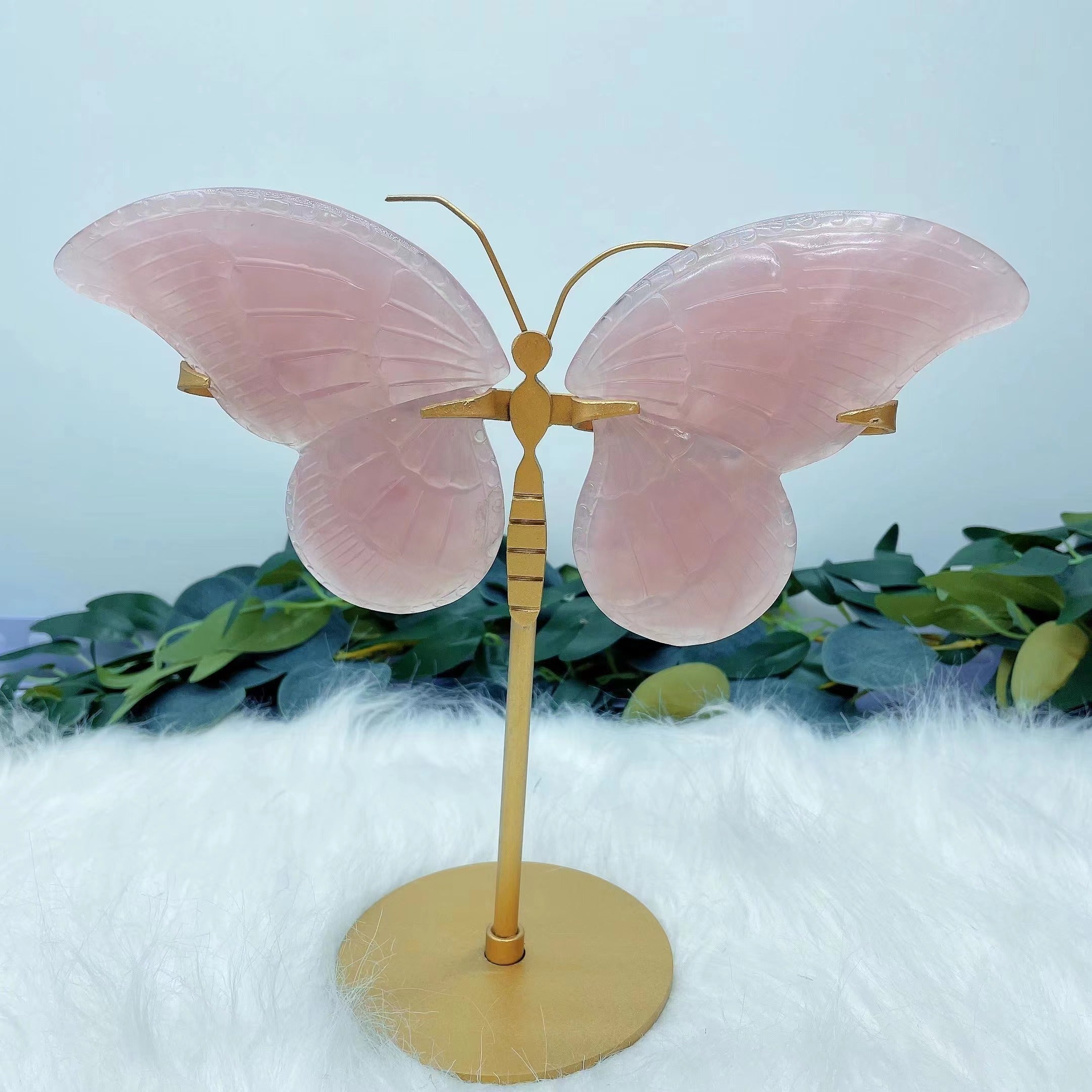 3-4 Inch Crystal Angel Wings Carving Figurines