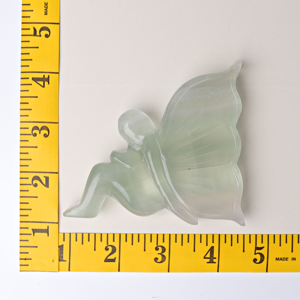 3.4 Inch Crystal Figurine Carving | Honey Calcite Butterfly