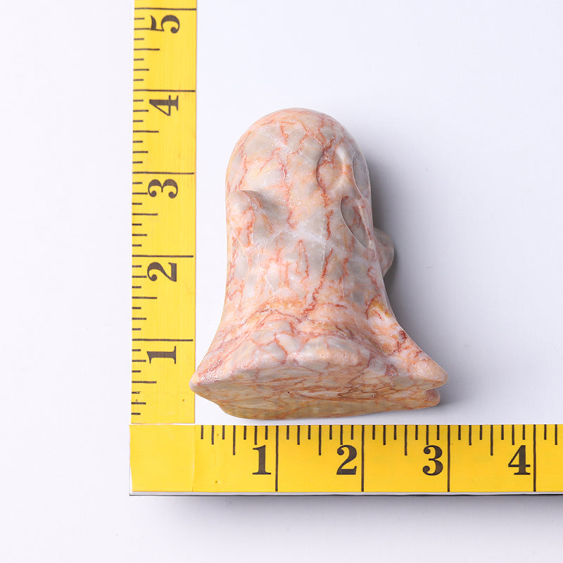 3.4 Inch Red Line Ghost Crystal Figurine for Halloween
