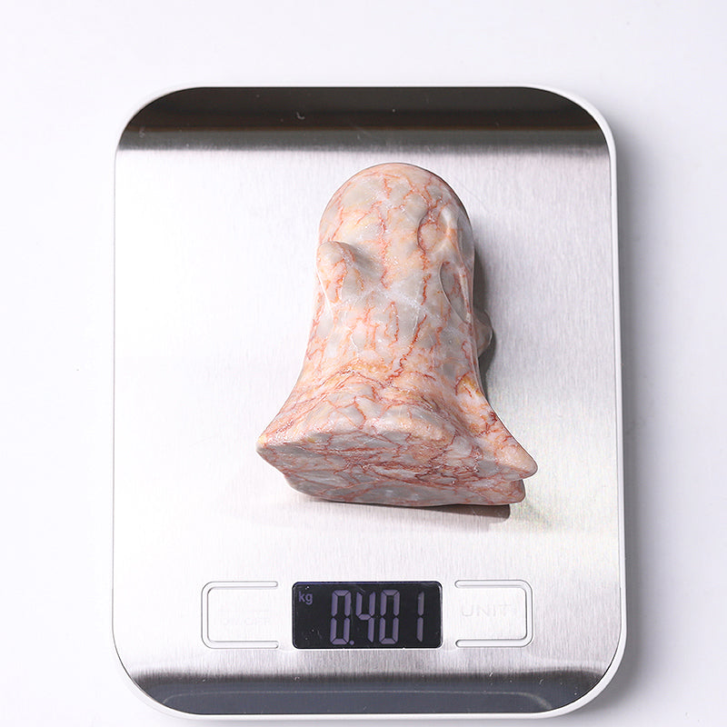 3.4 Inch Red Line Ghost Crystal Figurine for Halloween