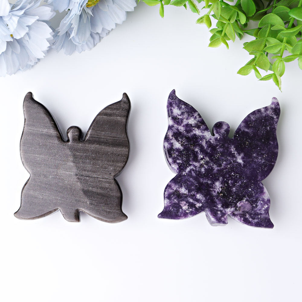 3.45in Golden Obsidian Fairy Carving