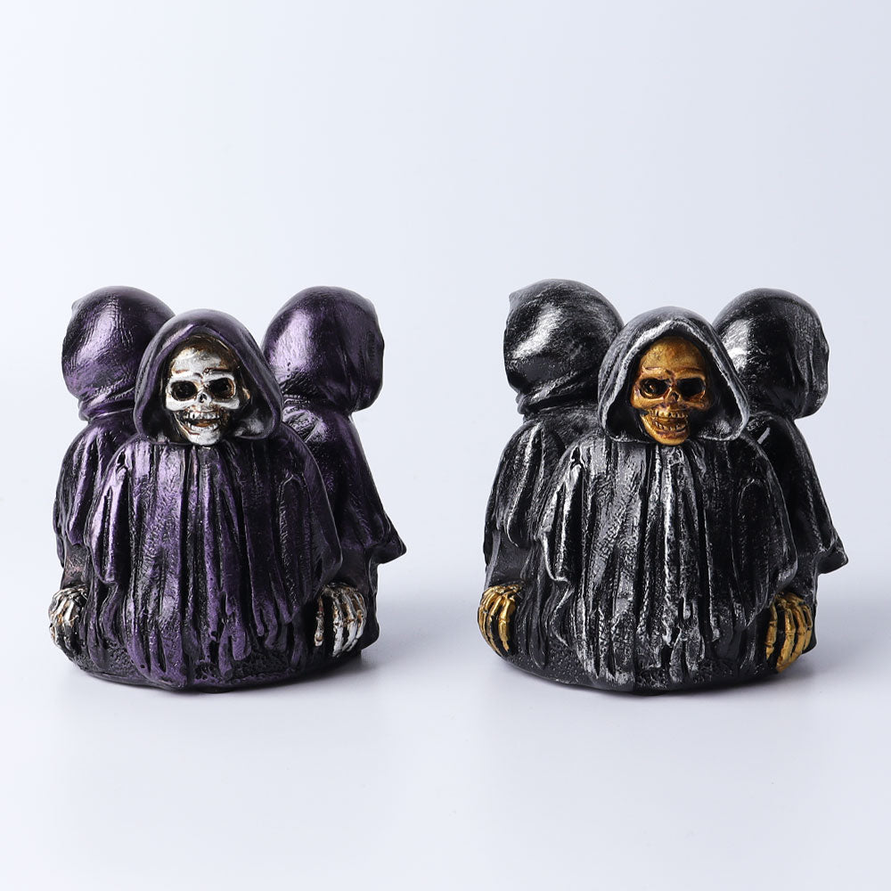 3.47" Resin Three Wizards Crystal Sphere Stand