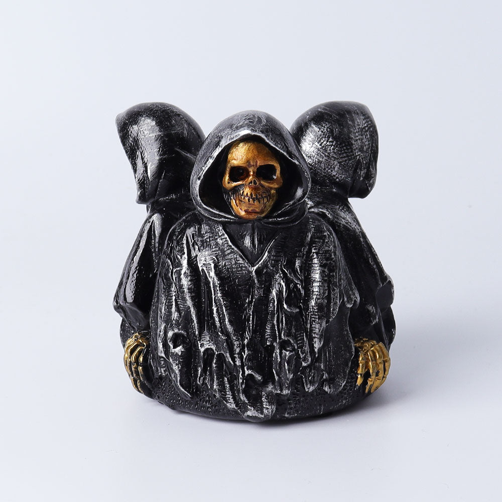 3.47" Resin Three Wizards Crystal Sphere Stand