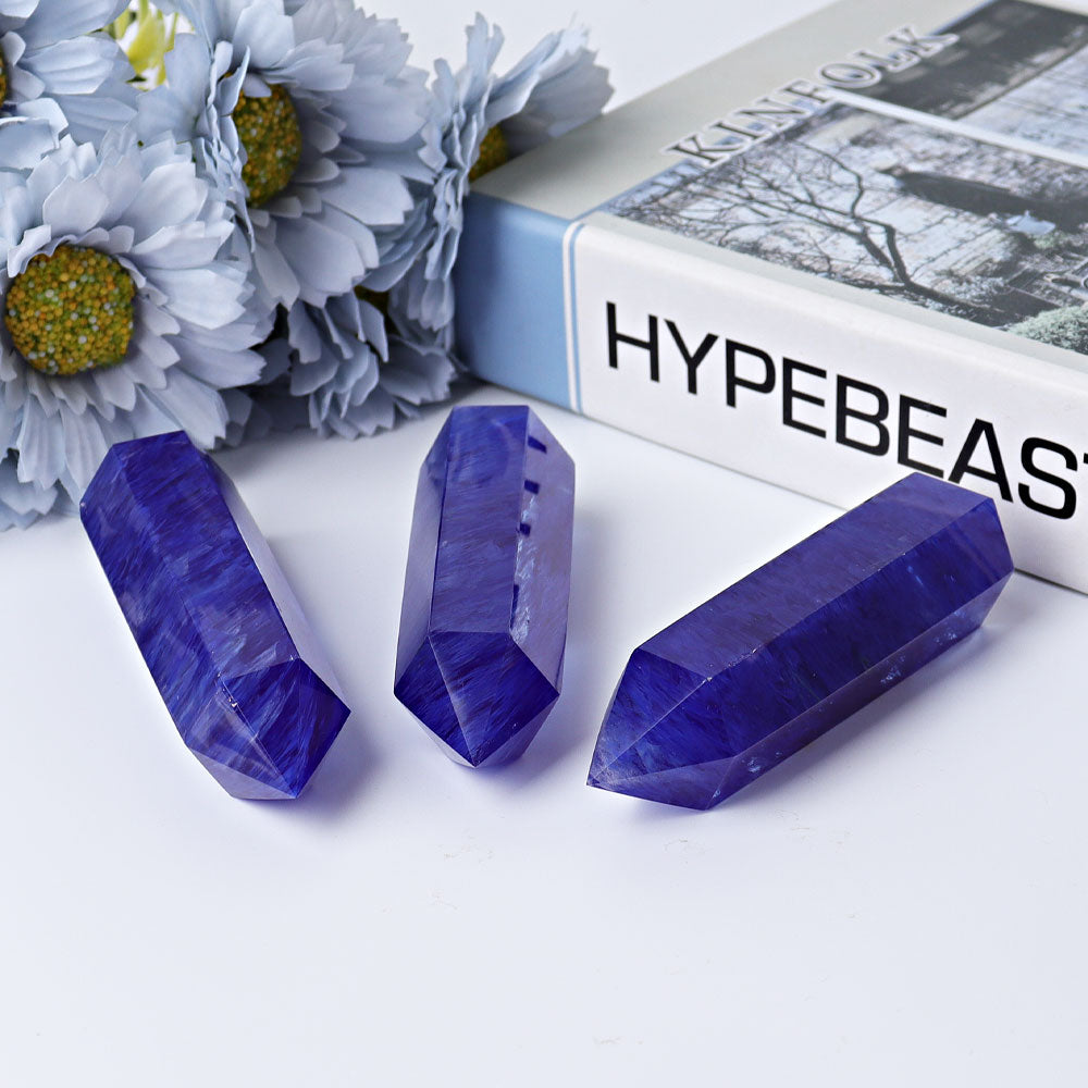 3.5-4 inch Blue Crystal Points Polished Healing Stone