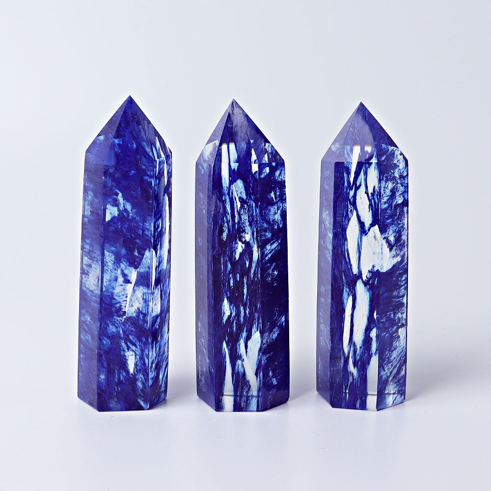 3.5-4 inch Blue Crystal Points Polished Healing Stone