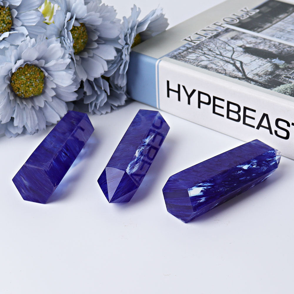 3.5-4 inch Blue Crystal Points Polished Healing Stone