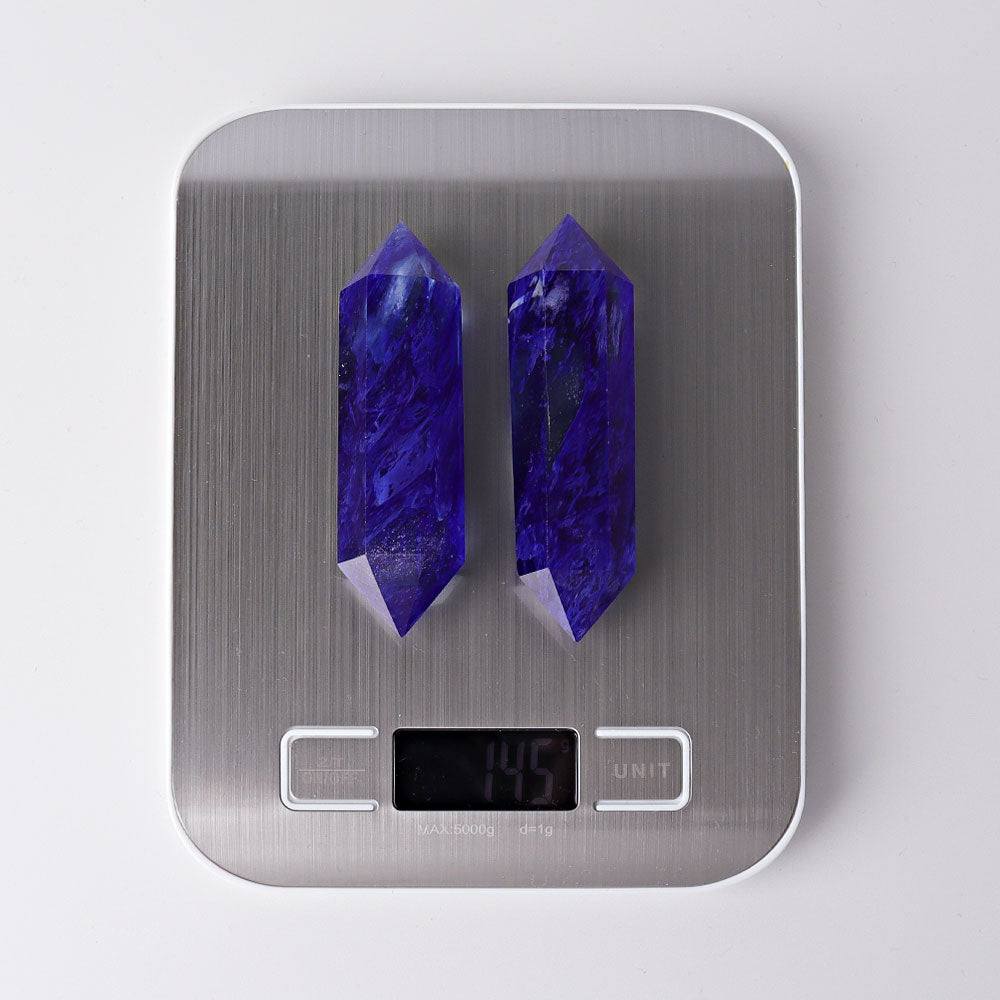 3.5-4 inch Blue Double Terminated Crystal Points for Energy Healing
