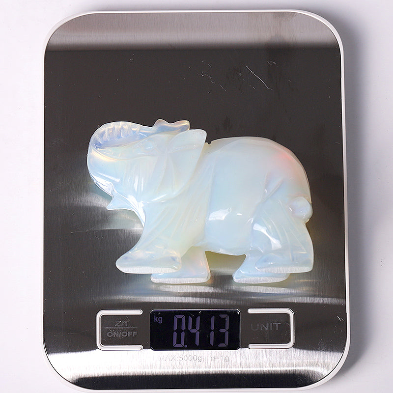 3.5-4" Opalite Healing Crystal Elephant Carvings