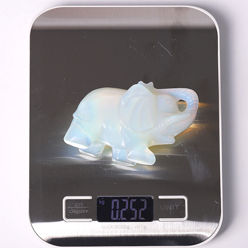 3.5-4" Opalite Healing Crystal Elephant Carvings