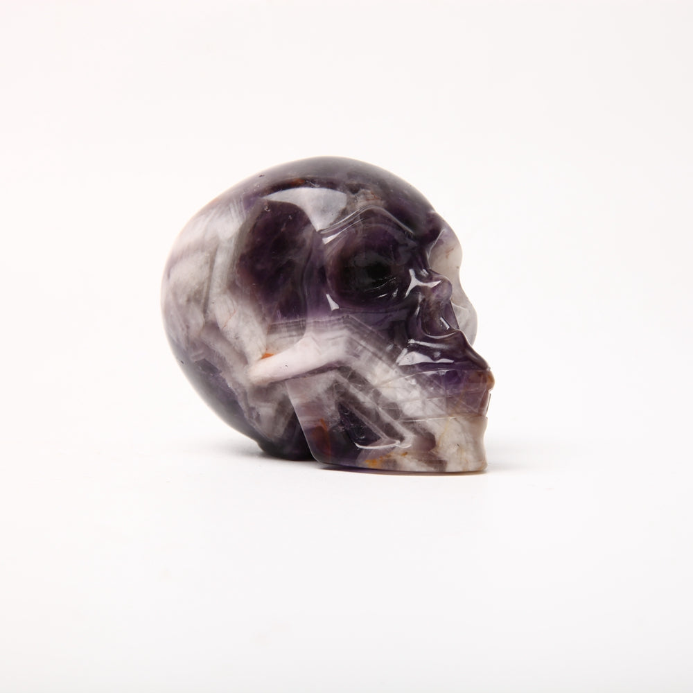 3.5 inch Dream Amethyst Crystal Carving Skull