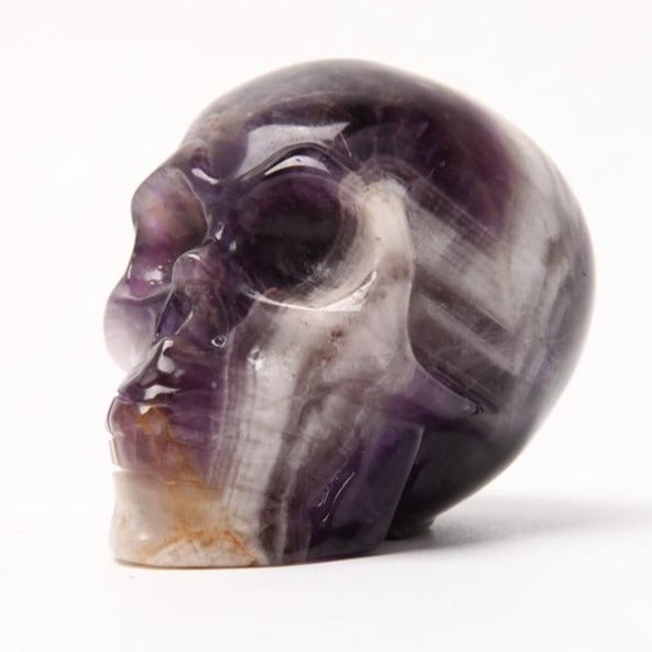 3.5 inch Dream Amethyst Crystal Carving Skull