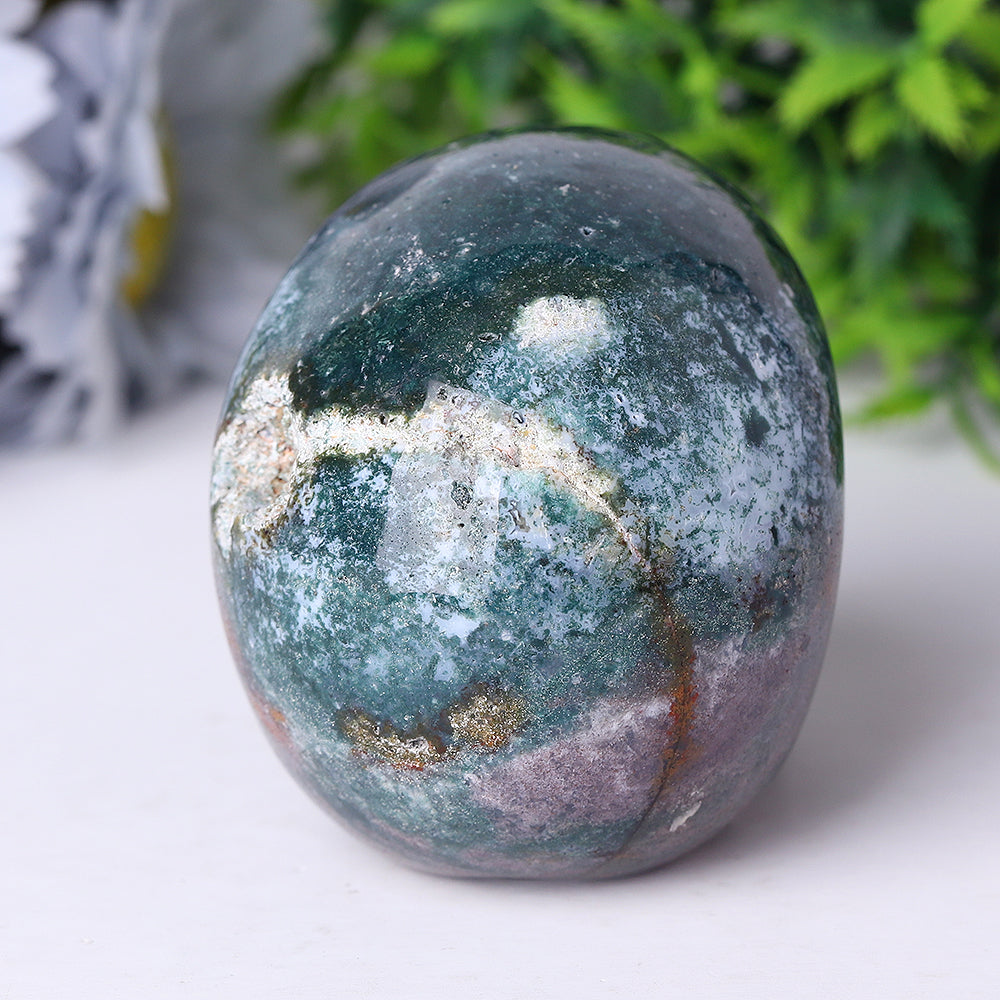 3.5 Inch Ocean Jasper Crystal Skull for Spiritual Healing