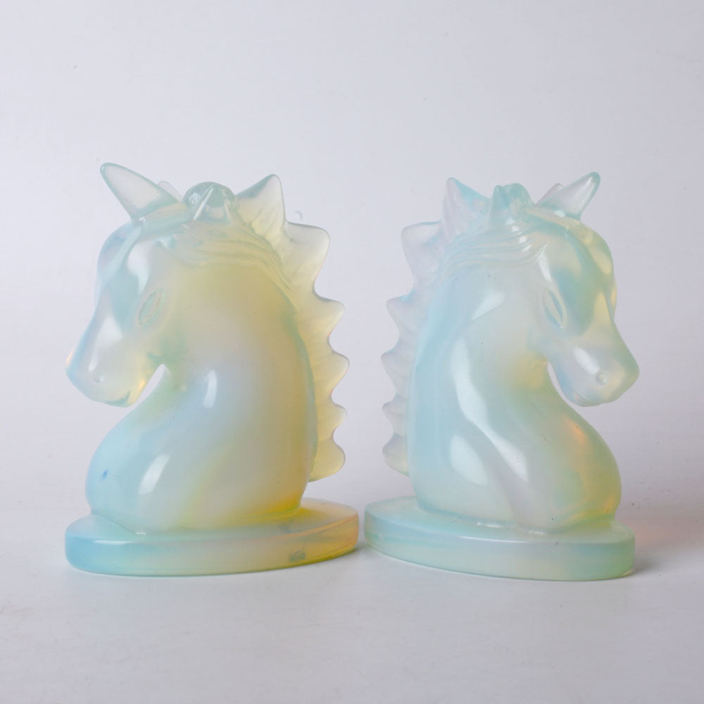 2-Inch Polished Opalite Crystal Unicorn Figurine