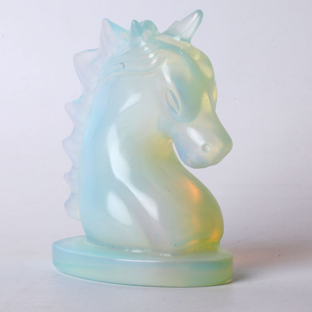 3.5" Opalite Unicorn Crystal Figurine for Healing Energy