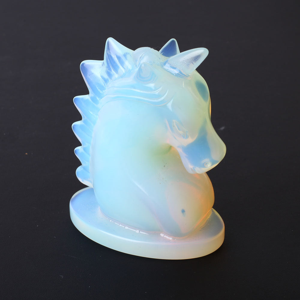 2-Inch Polished Opalite Crystal Unicorn Figurine