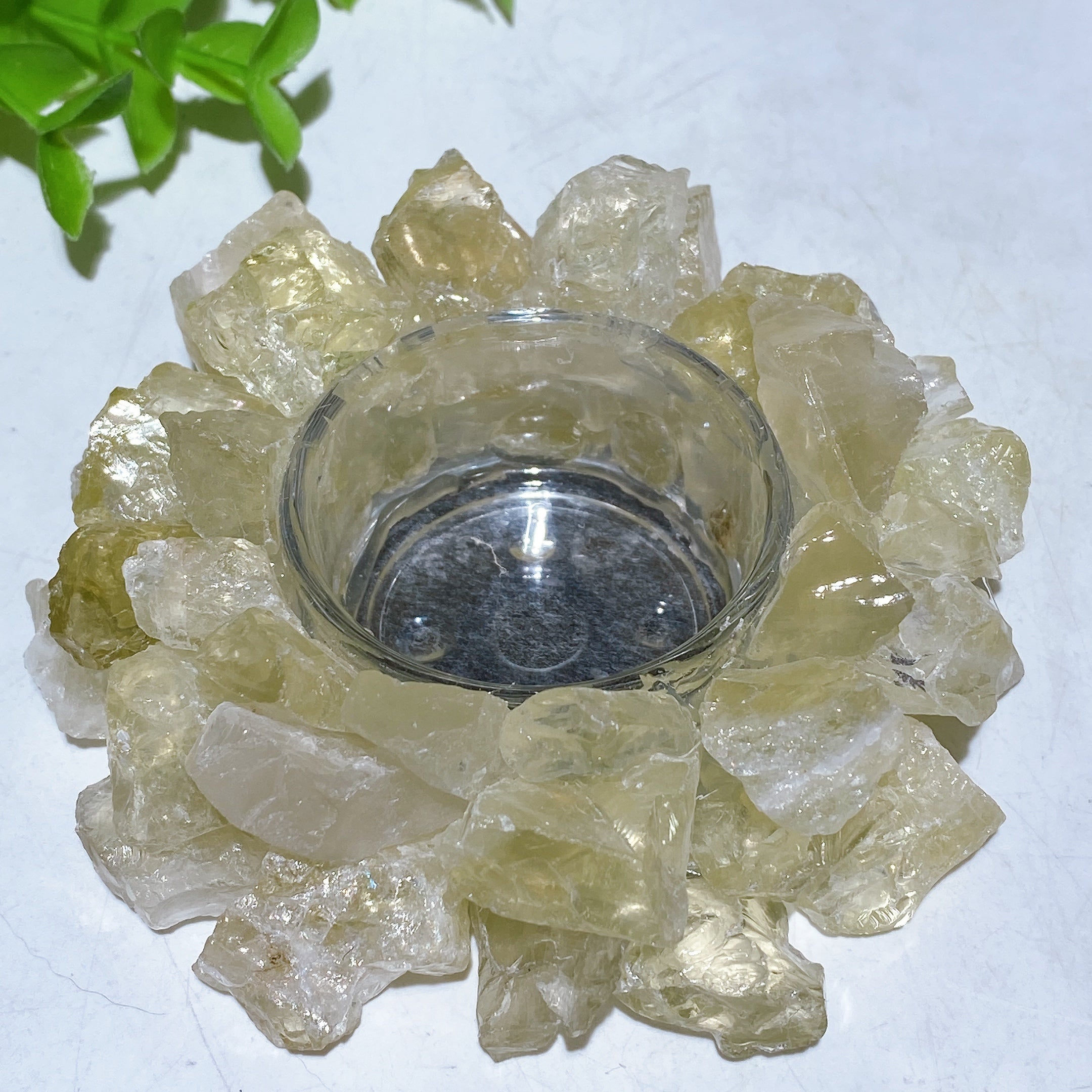 3.6 Inch Crystal Candle Holder for Healing Decor