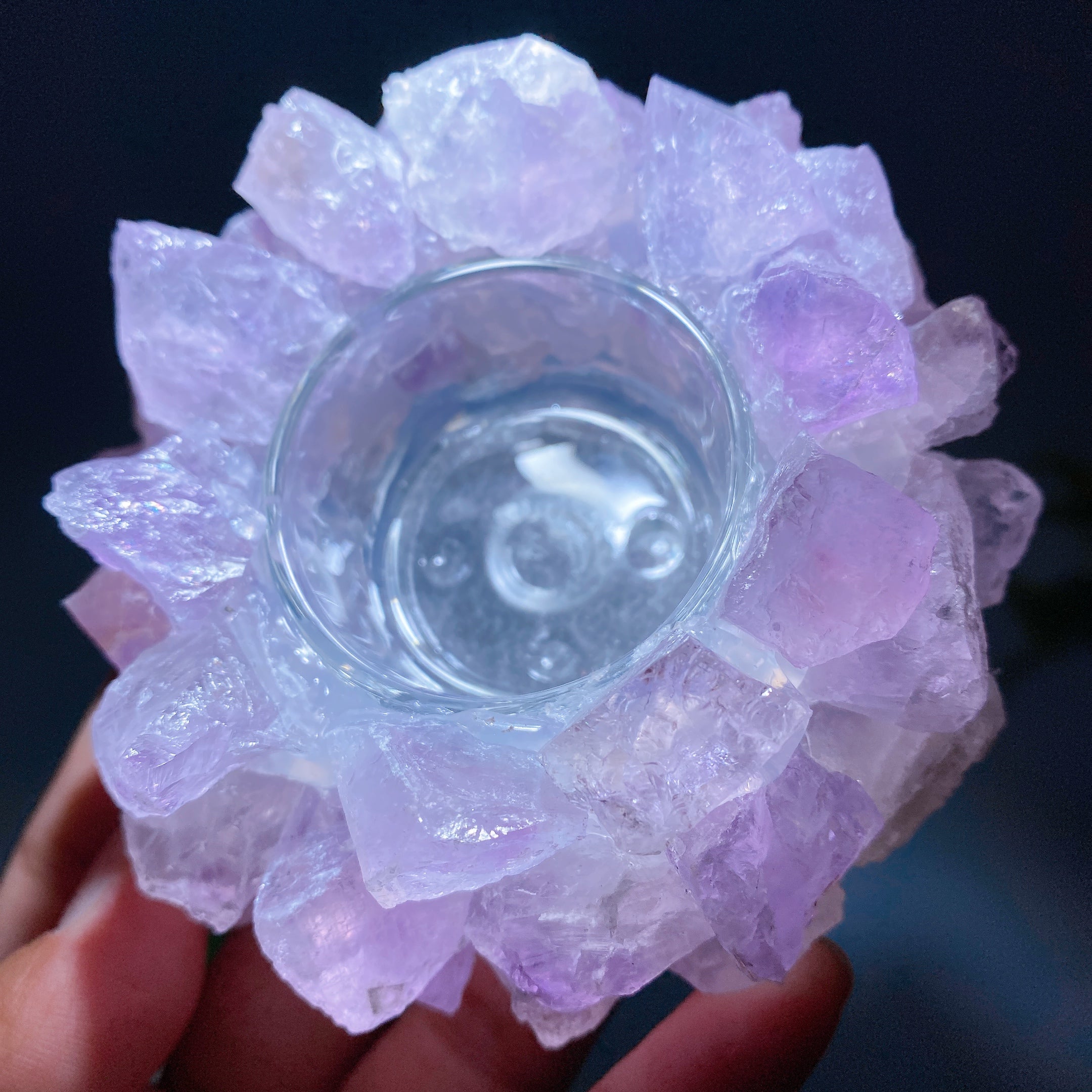 3.6 Inch Crystal Candle Holder for Healing Decor