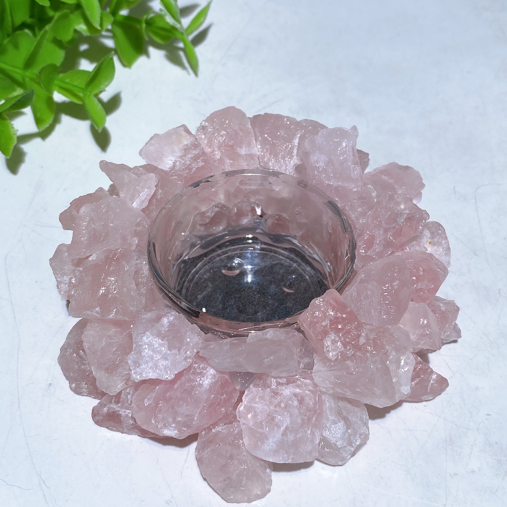 3.6 Inch Crystal Candle Holder for Healing Decor