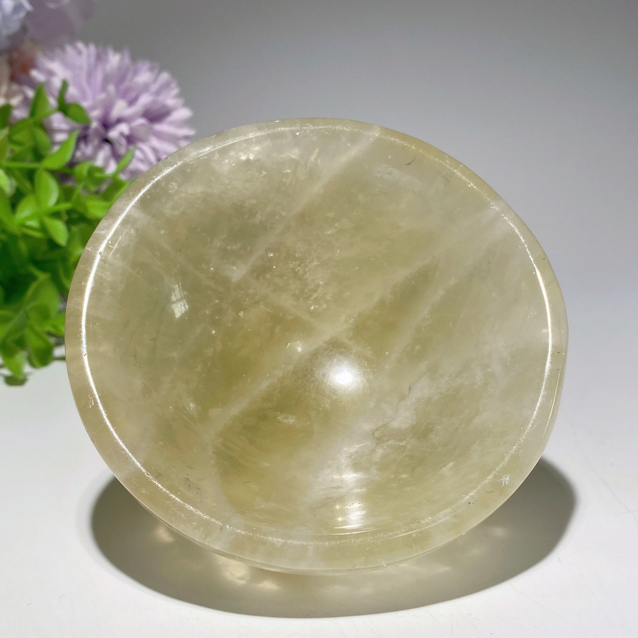 3.6in Citrine Crystal Healing Bowl for Energy Balance