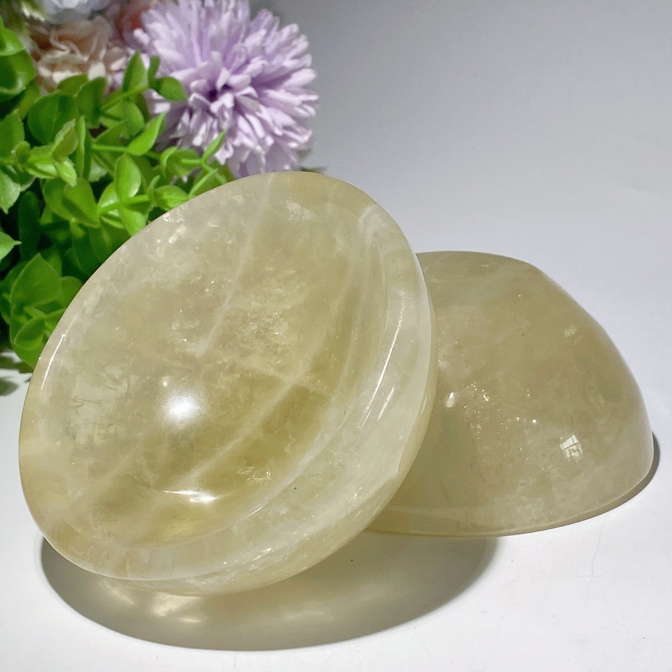 3.6in Citrine Crystal Healing Bowl for Energy Balance