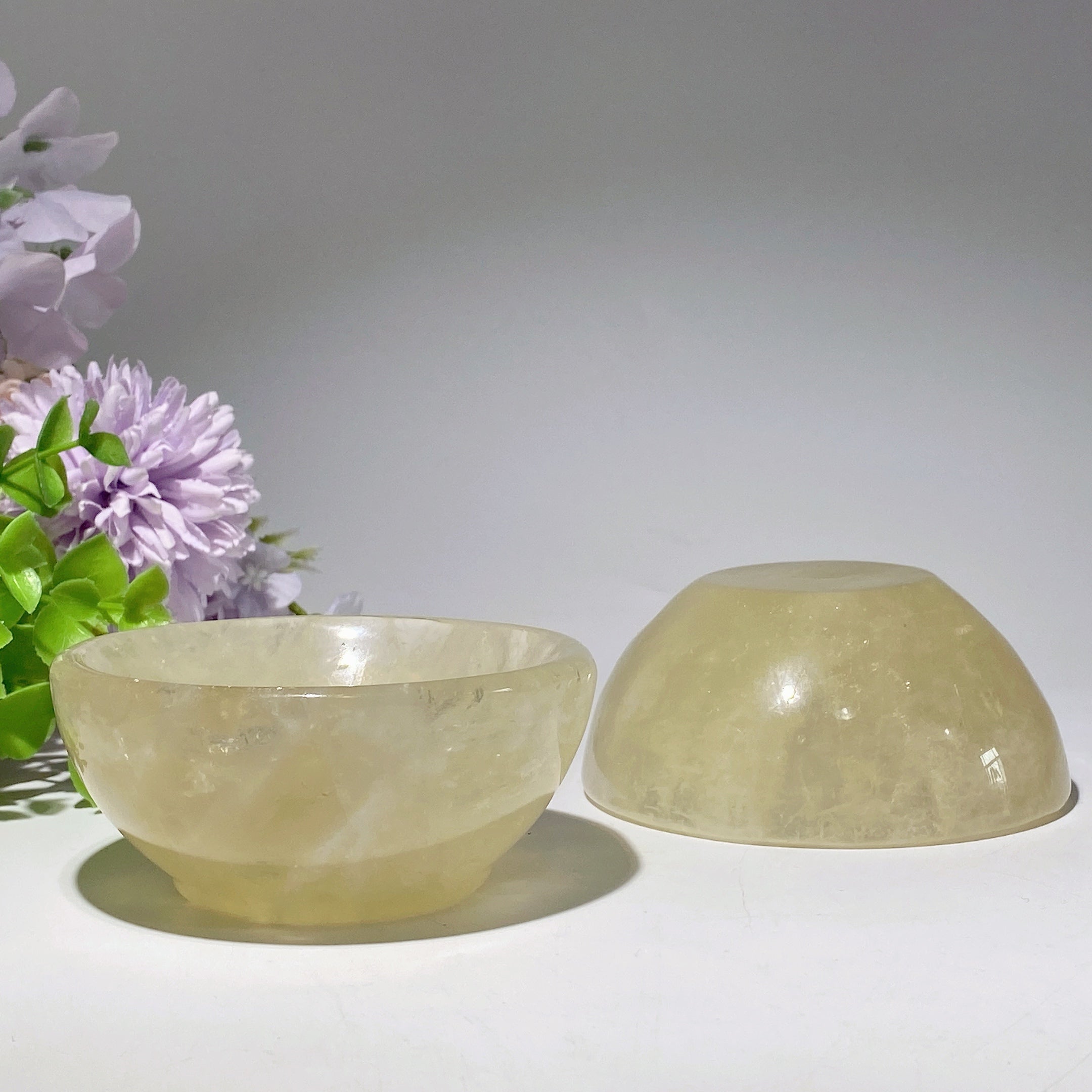 3.6in Citrine Crystal Healing Bowl for Energy Balance