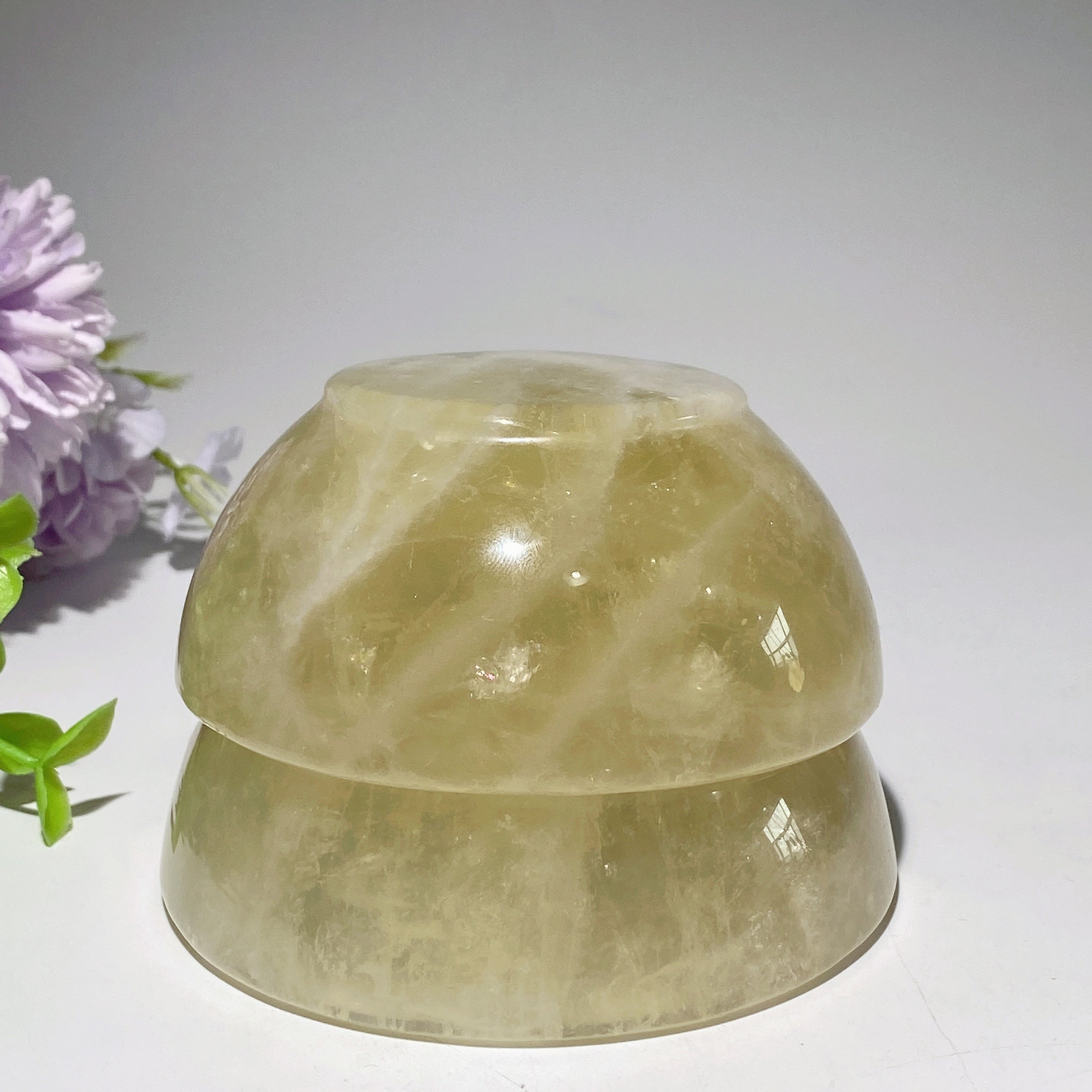 3.6in Citrine Crystal Healing Bowl for Energy Balance