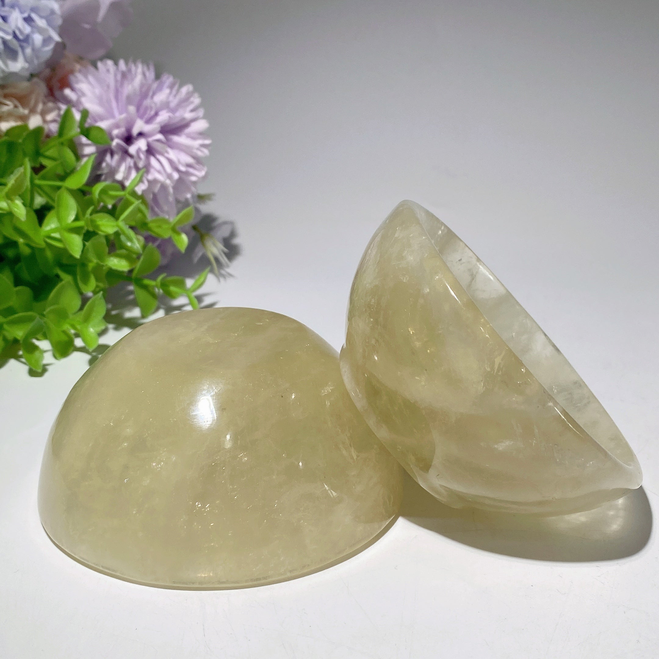 3.6in Citrine Crystal Healing Bowl for Energy Balance