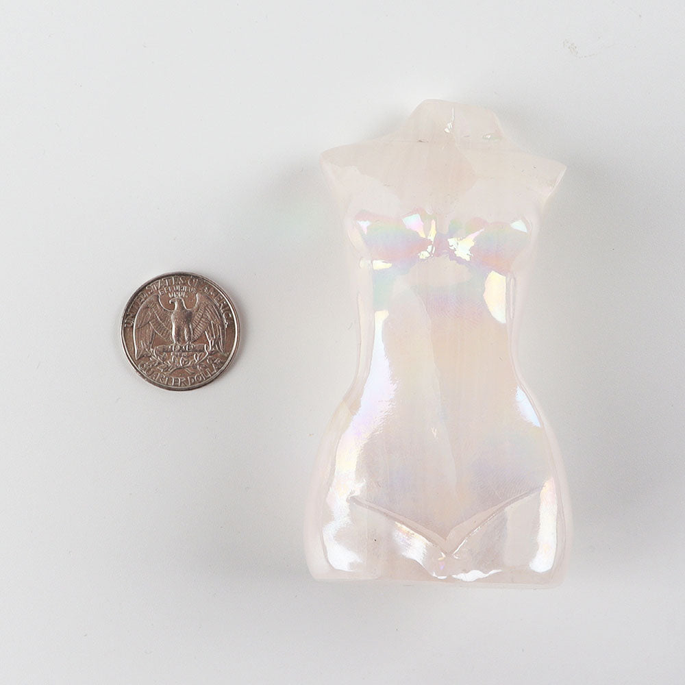 3.7-inch Aura Crystal Jade Angel Figurine for Healing