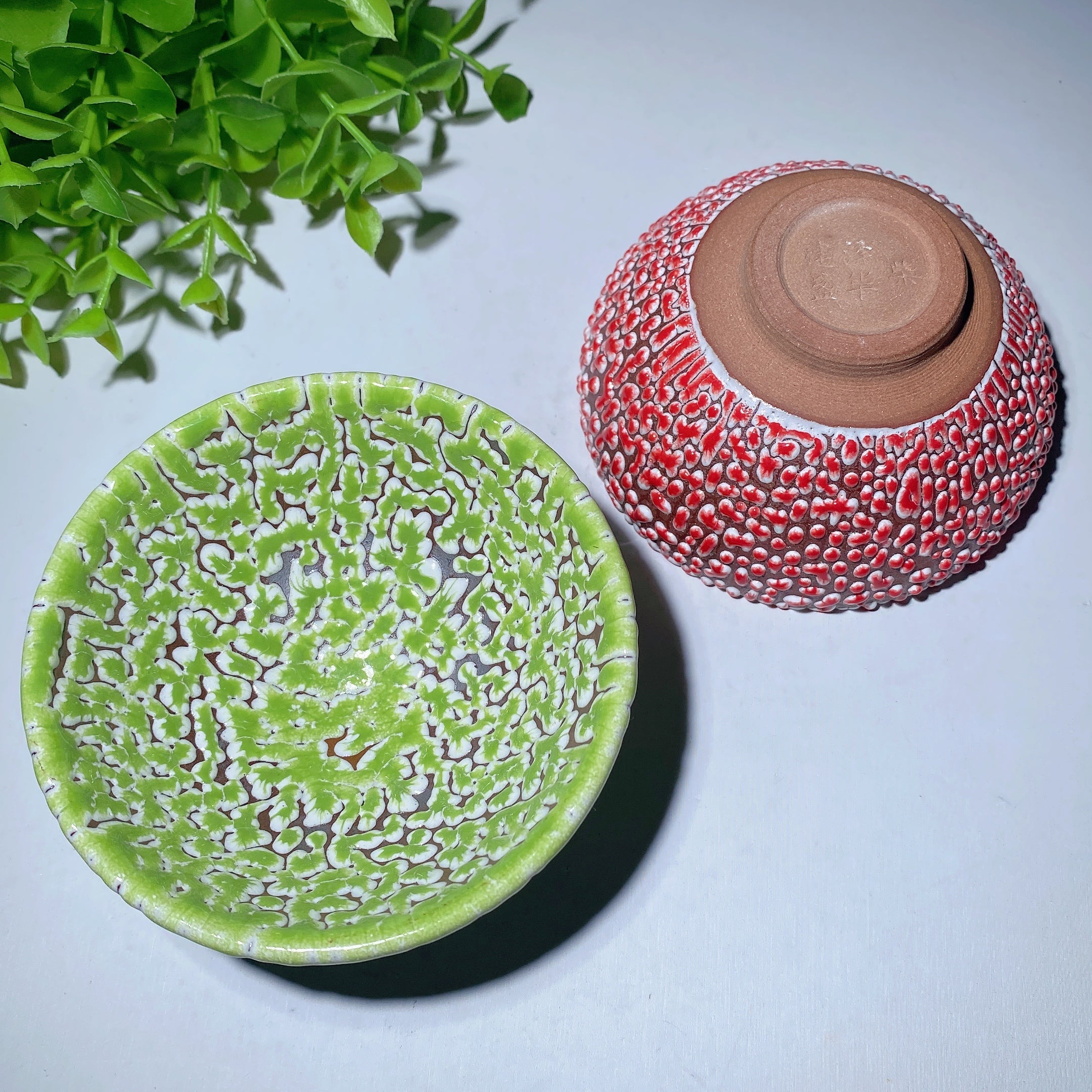 3.7 inch Ceramic Cup Crystal Healing for Zen Decor