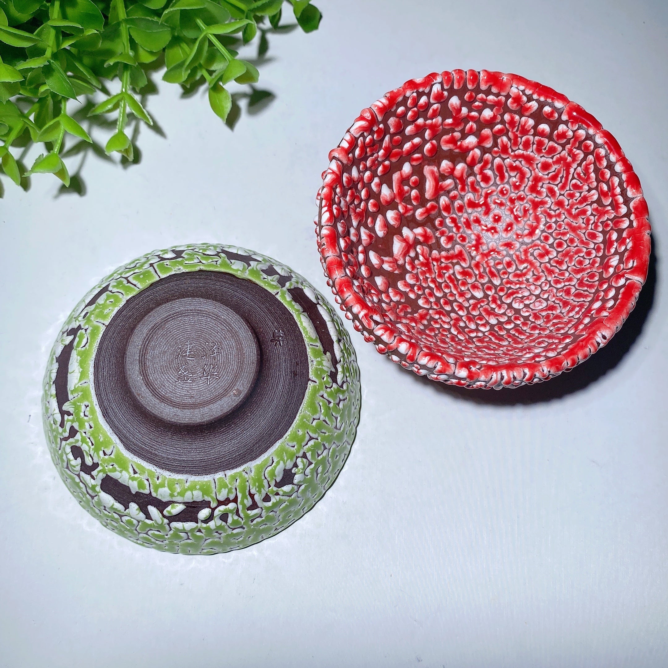 3.7 inch Ceramic Cup Crystal Healing for Zen Decor