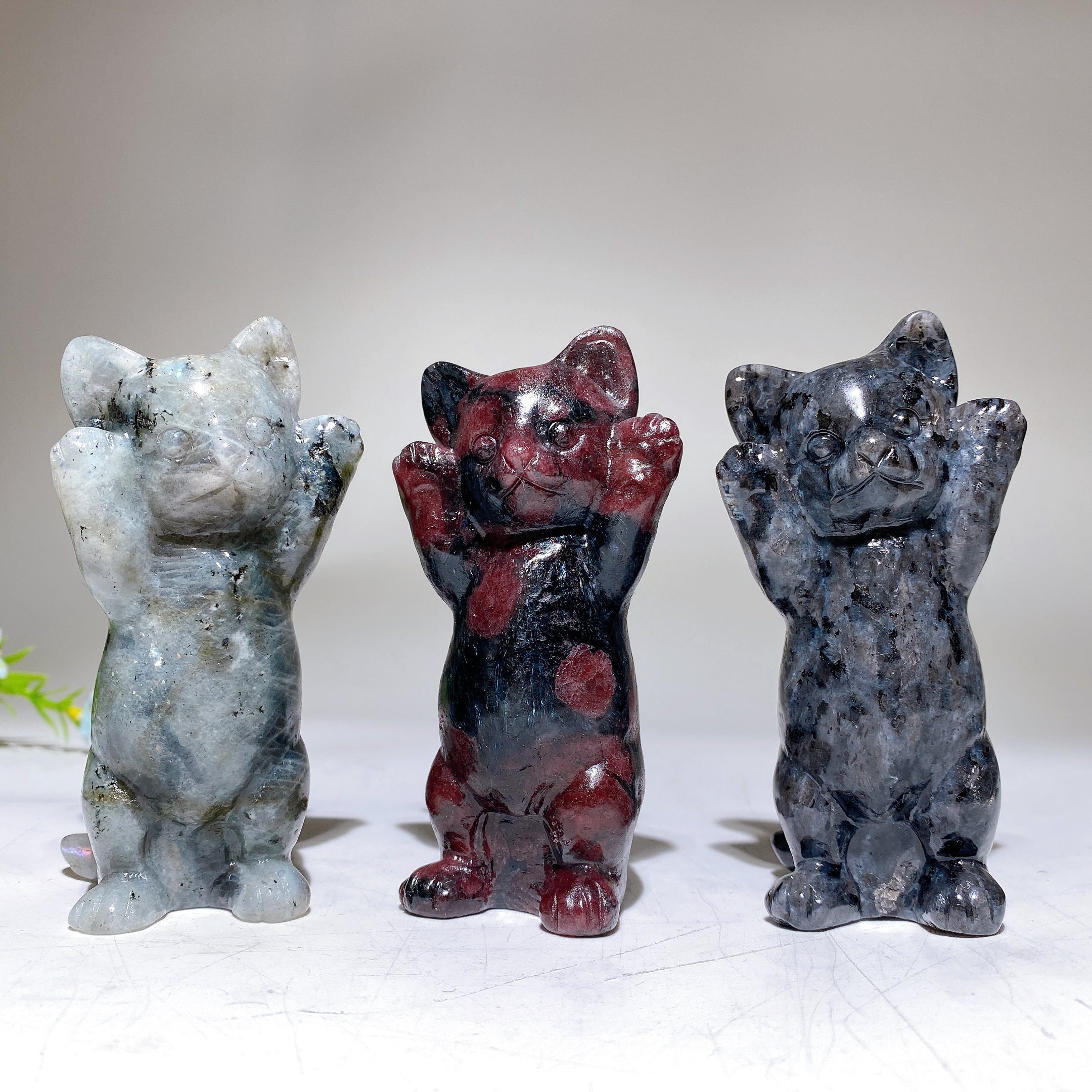 3.8" Crystal Cat Figurine | Healing Crystal Carving