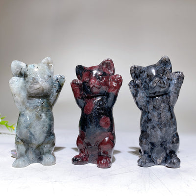 3.8" Crystal Cat Figurine | Healing Crystal Carving