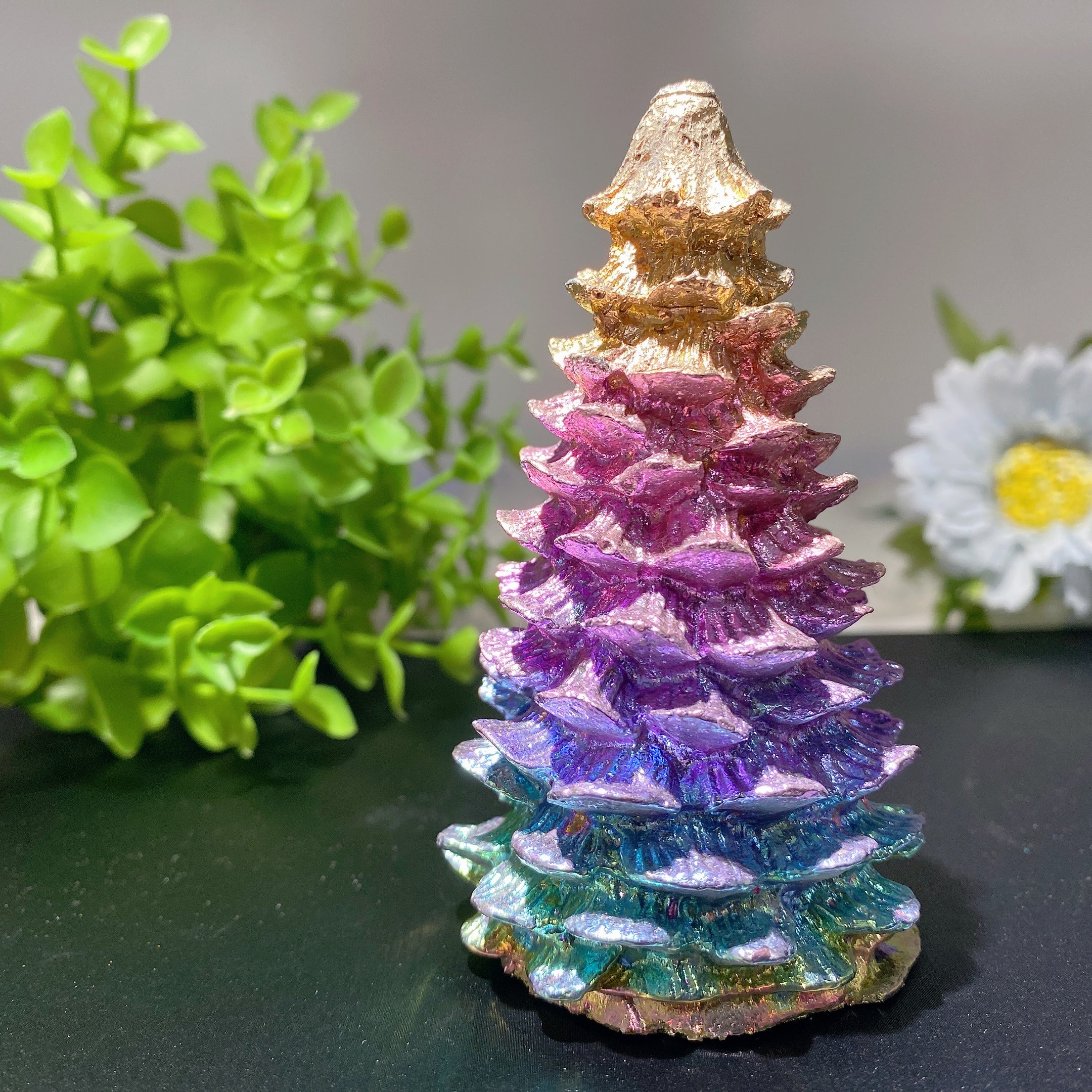 3.8 inch Bismuth Crystal Tree Carving for Healing
