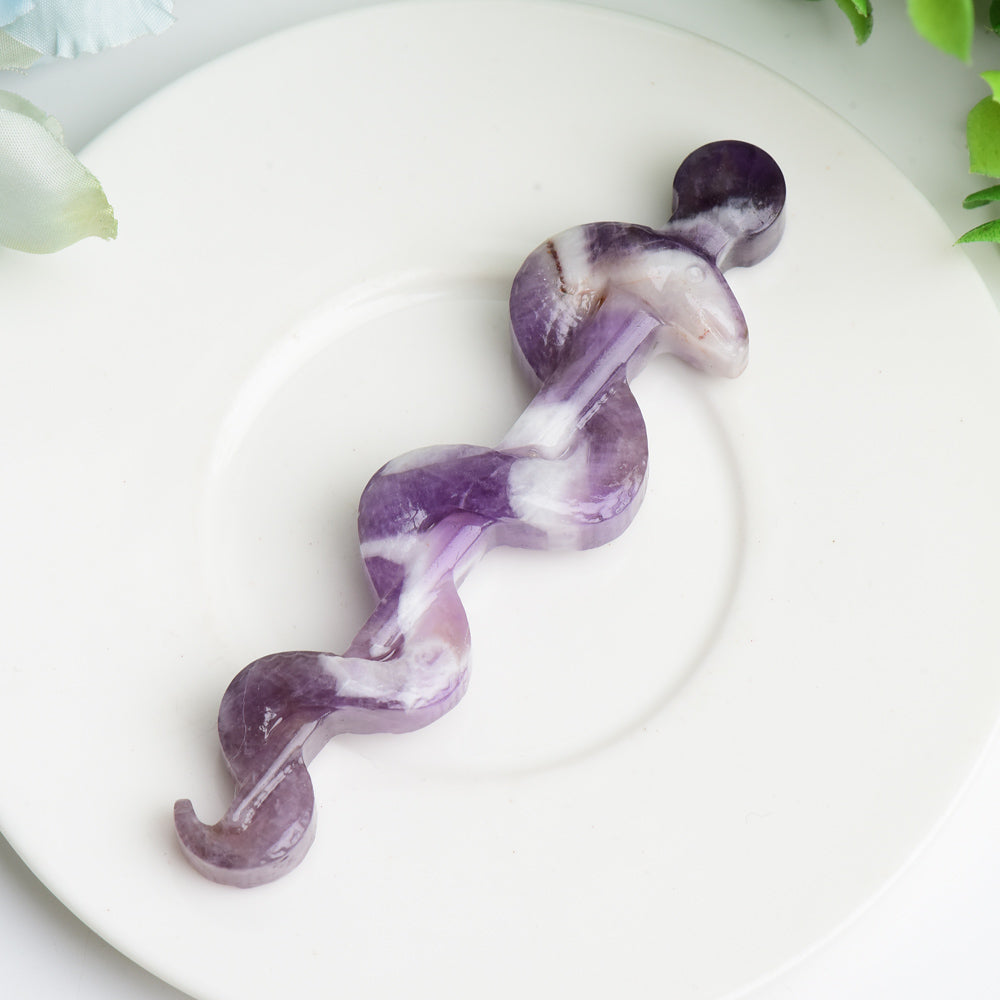 3.8 inch Mixed Crystal Snake Carving for Healing and Energy