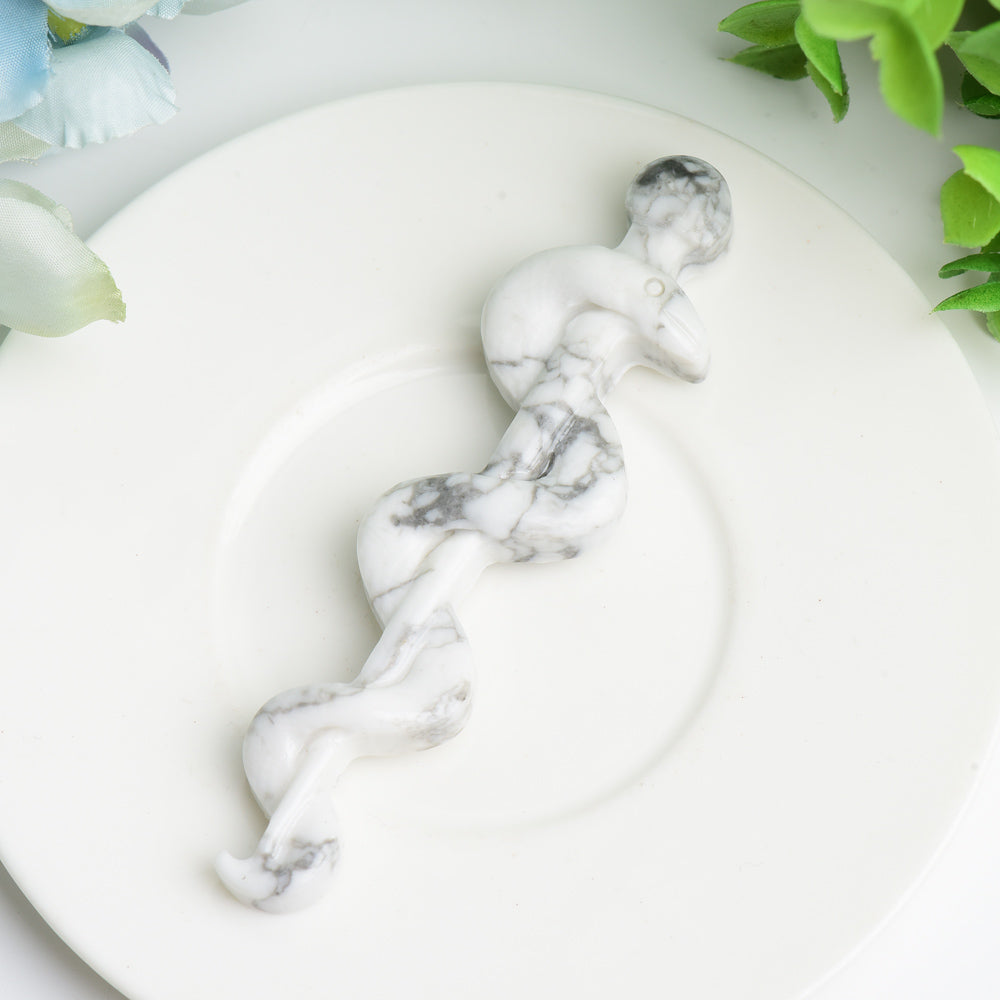 3.8 inch Mixed Crystal Snake Carving for Healing and Energy