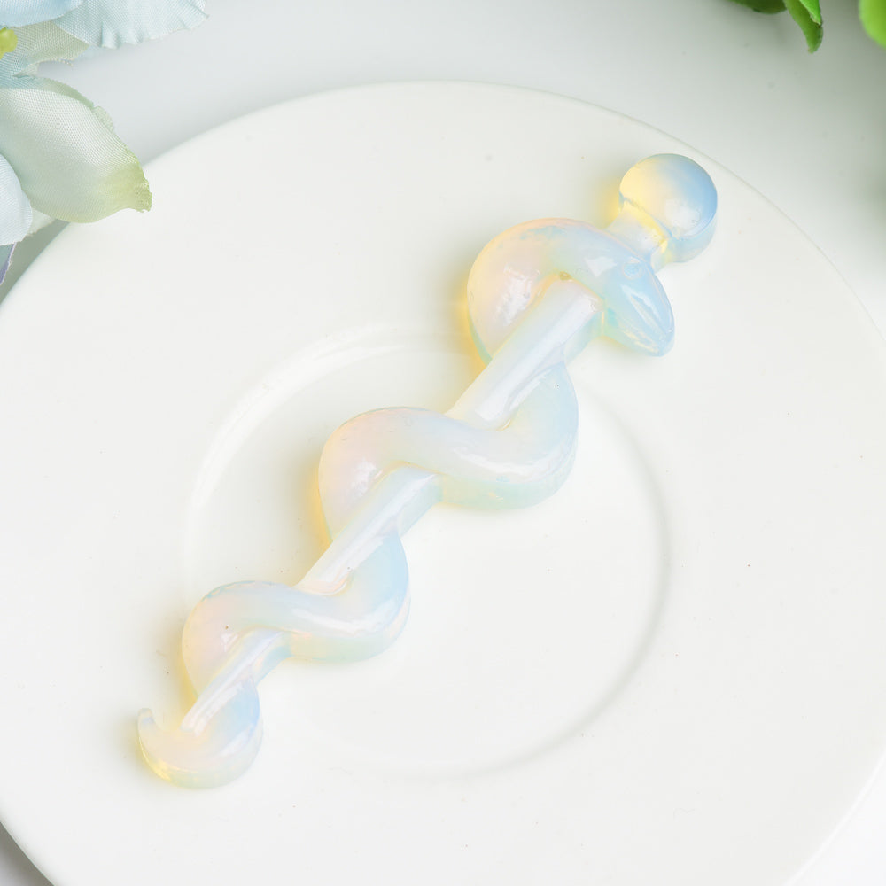 3.8 inch Mixed Crystal Snake Carving for Healing and Energy