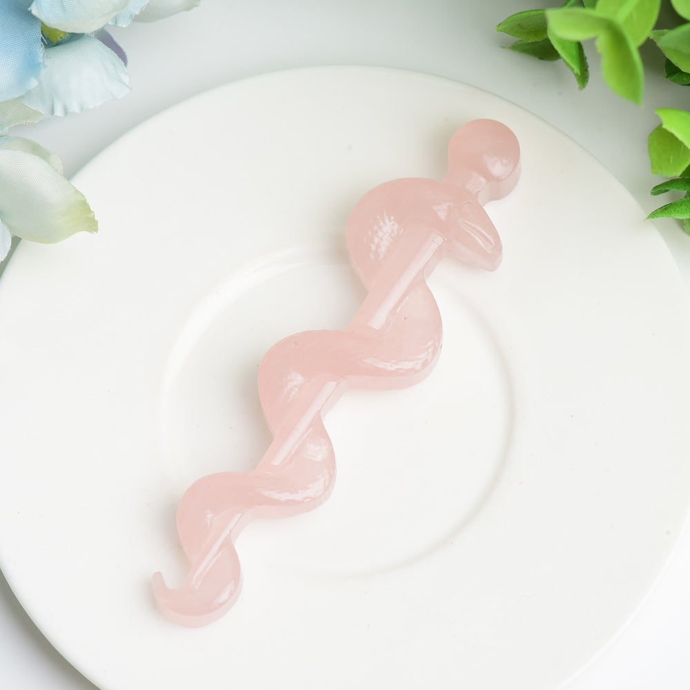 3.8 inch Mixed Crystal Snake Carving for Healing and Energy