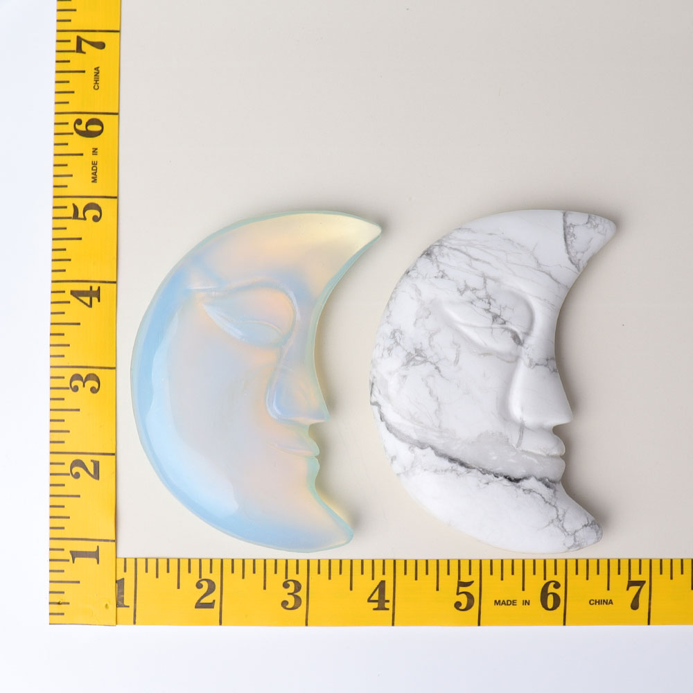 3.8 Inch Moon Face Crystal Figurines for Healing