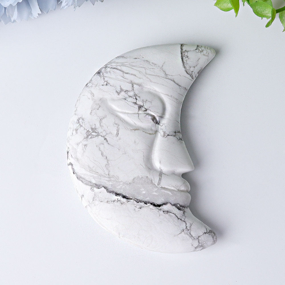 3.8 Inch Moon Face Crystal Figurines for Healing