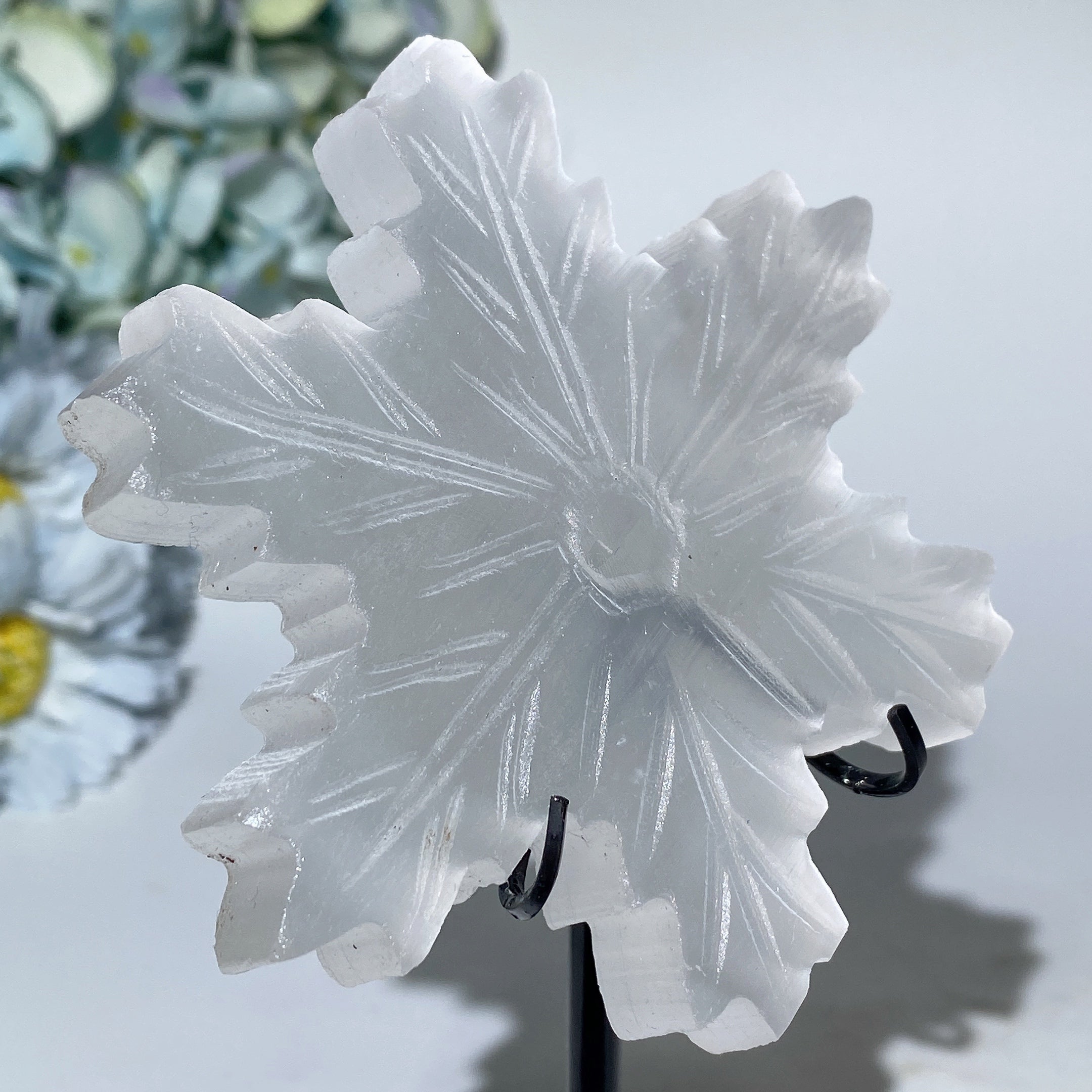 3.8 Inch Selenite Snowflake Crystal Figurine for Healing