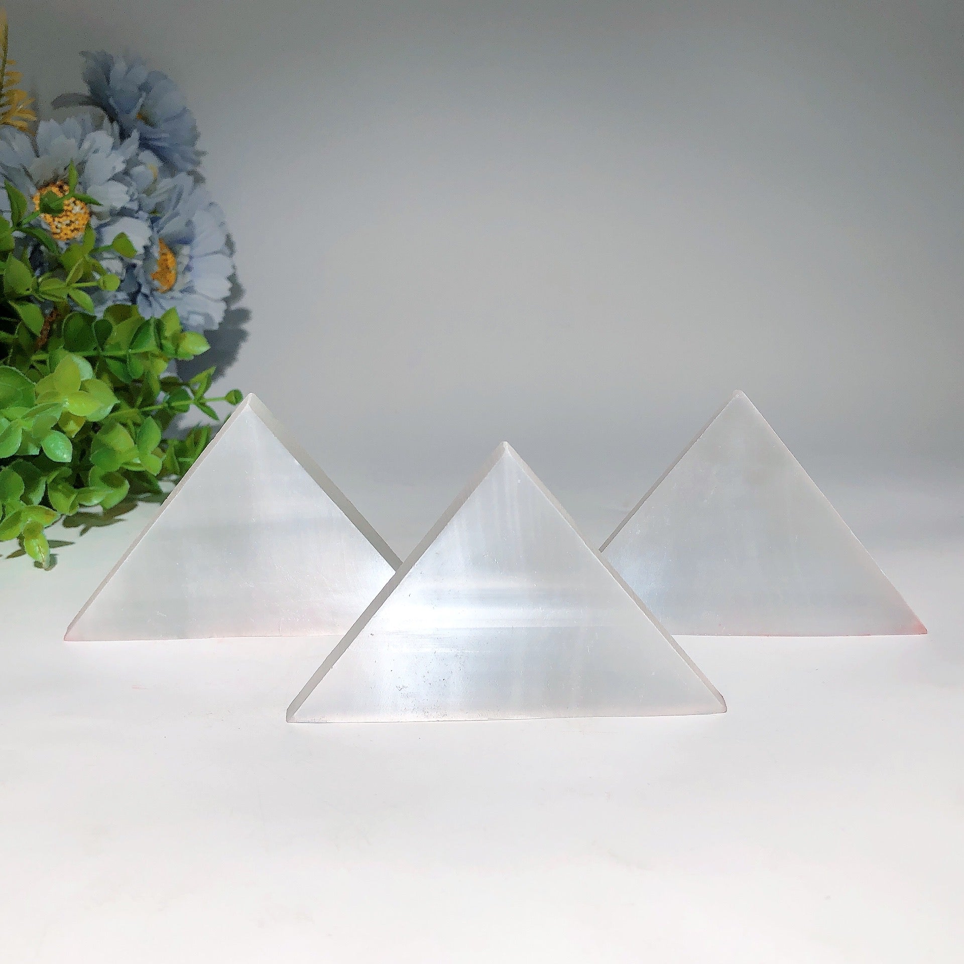 3.8 Inch Selenite Triangle Slab Crystal for Healing