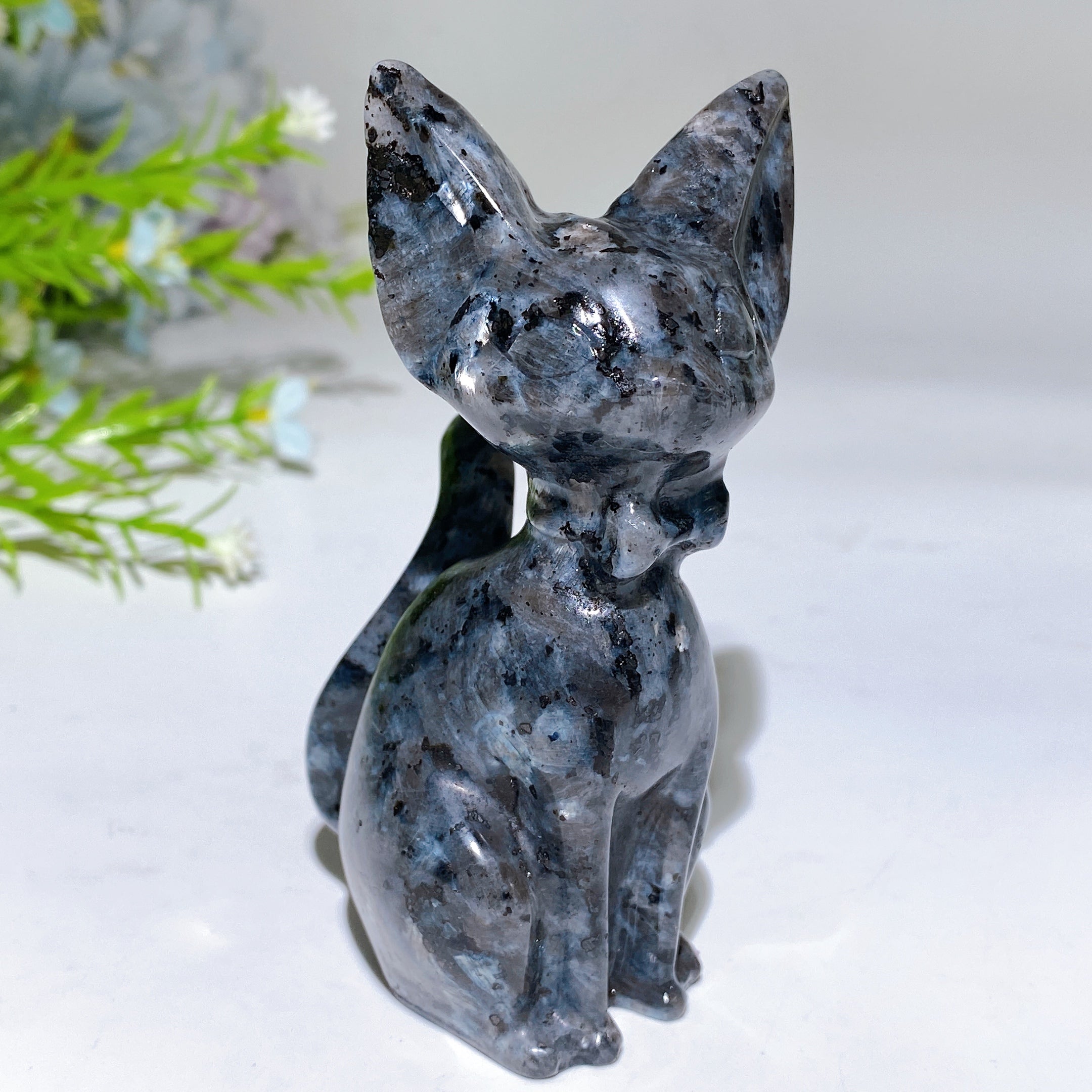 3.9 inch Carved Crystal Cat Figurine for Healing