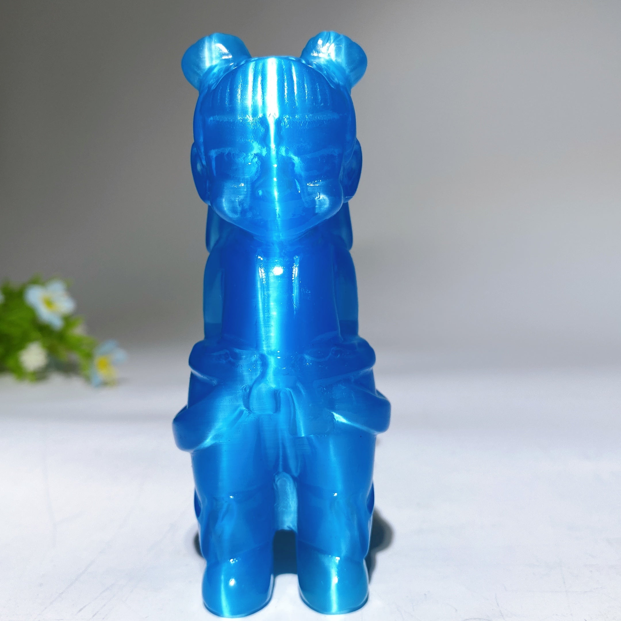 3.9-inch Crystal Nezha Carving Figurine Healing Sculpture