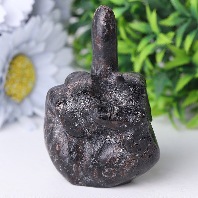 3-Inch Astrophlite Hand Crystal Figurine Carving