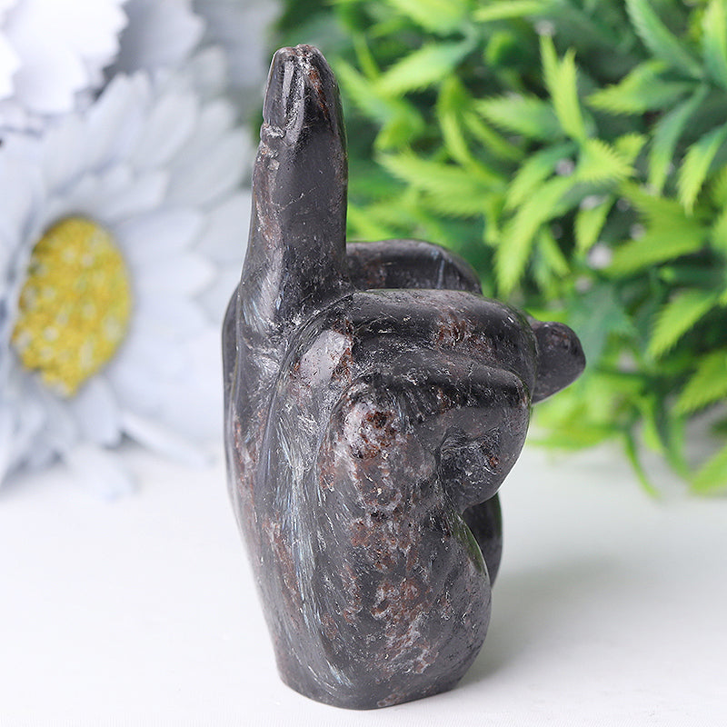 3-Inch Astrophlite Hand Crystal Figurine Carving