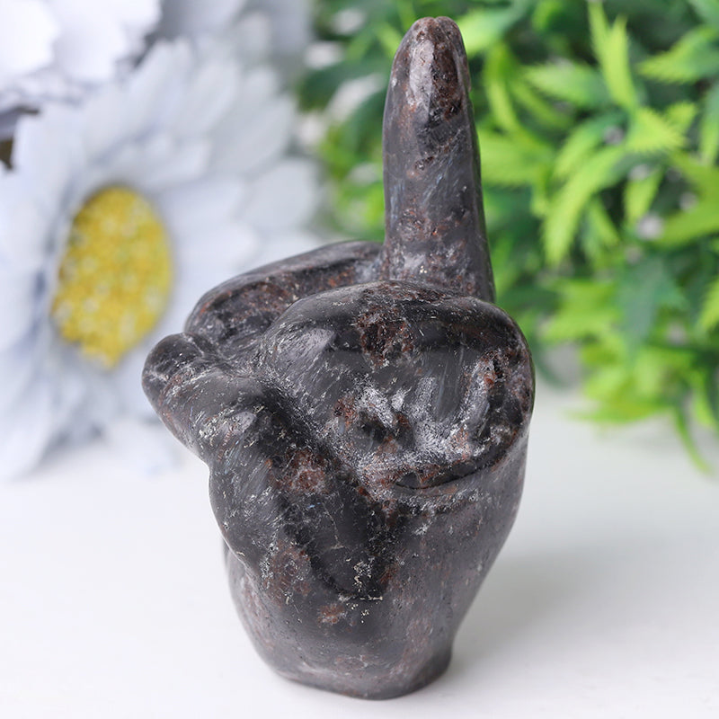 3-Inch Astrophlite Hand Crystal Figurine Carving