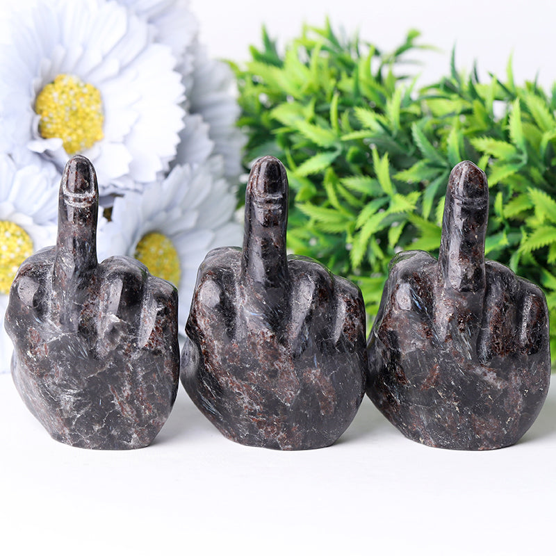 3-Inch Astrophlite Hand Crystal Figurine Carving